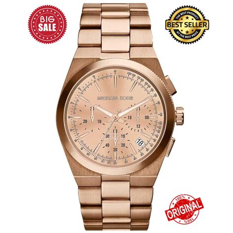 Michael Kors Channing Chronograph Rose Dial Ladies Watch 